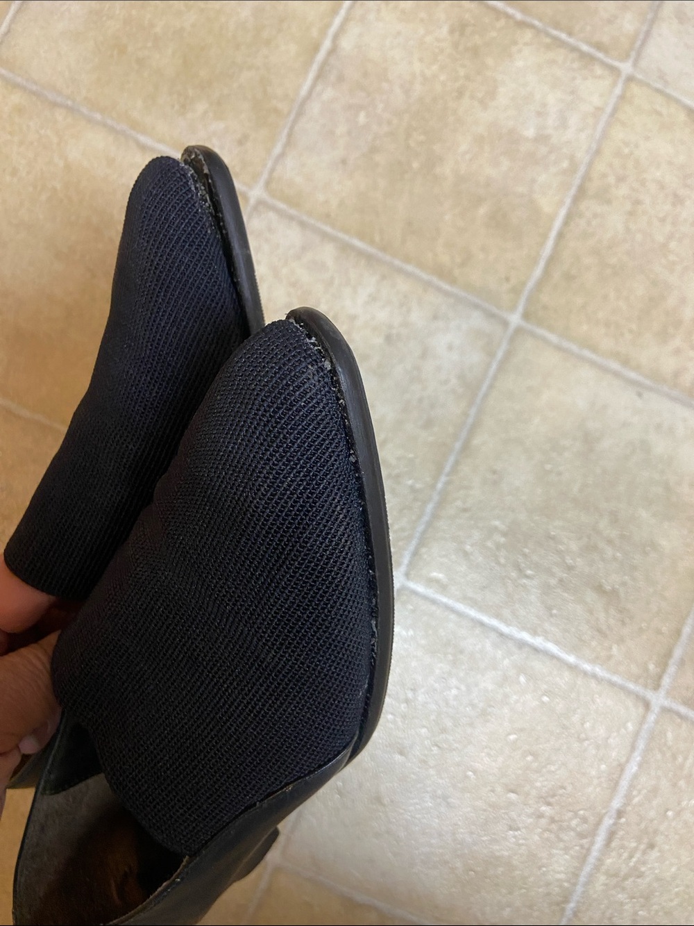 Unisa Black Pointed Knit Slip-On Flats - Picture 9 of 11